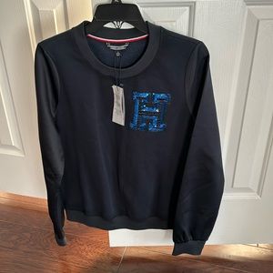 Blue sweat shirt